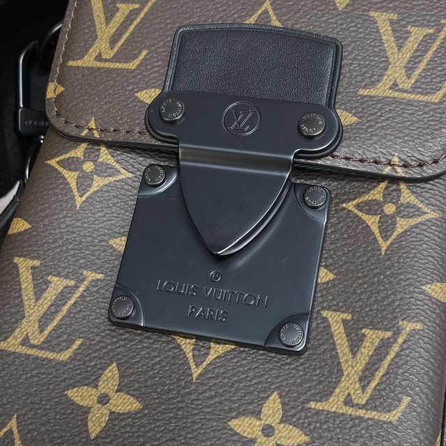 Louis vuitton original monogram canvas s-lock wearable wallet M81522 black