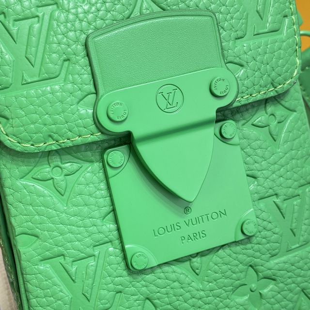 Louis vuitton original calfskin s-lock wearable wallet M81525 green