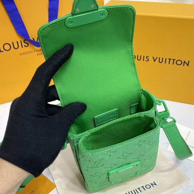 Louis vuitton original calfskin s-lock wearable wallet M81525 green