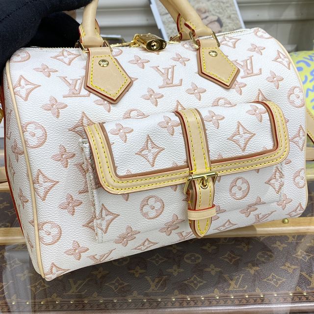 Louis vuitton original coated canvas speedy 25 M20919 beige