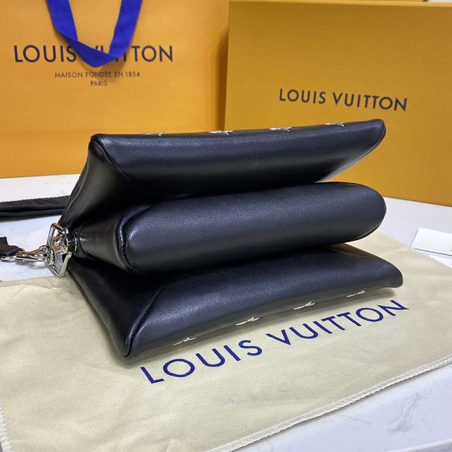 Louis vuitton original lambskin coussin BB bag M57993 black&silver