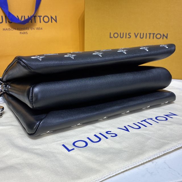 2023 Louis vuitton original lambskin coussin pm bag M57791 black&silver