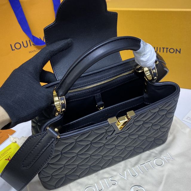 Louis vuitton original lambskin capucines BB handbag M55365 black