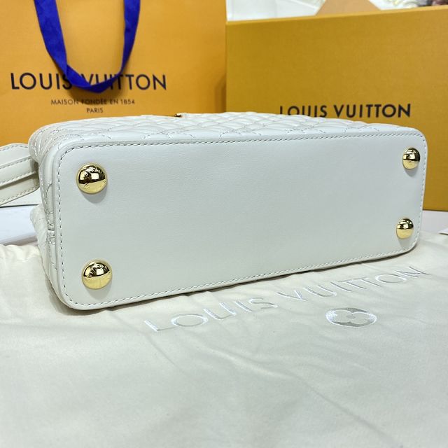 Louis vuitton original lambskin capucines BB handbag M55365 white