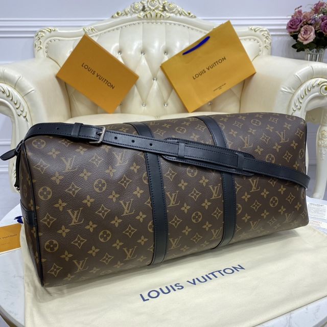 Louis vuitton original monogram canvas keepall 50 bag M56712 black