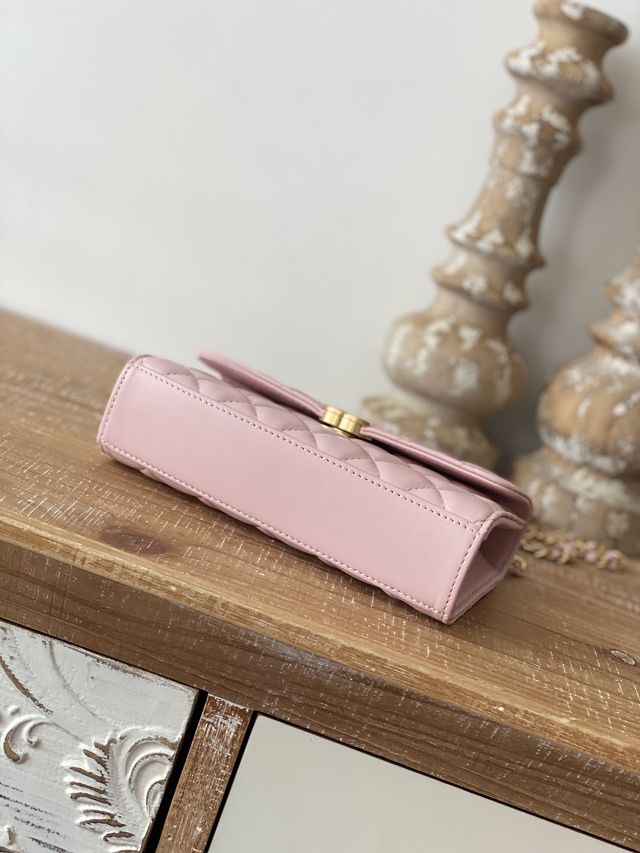 CC original lambskin phone holder with chain AP2946 pink