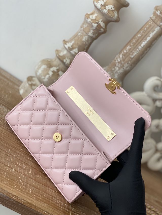 CC original lambskin phone holder with chain AP2946 pink