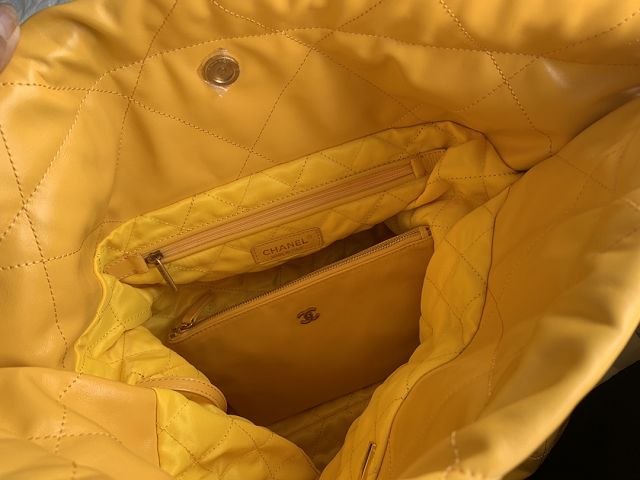 CC original calfskin 22 large handbag AS3262 yellow