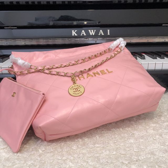 CC original calfskin 22 medium handbag AS3261 light pink