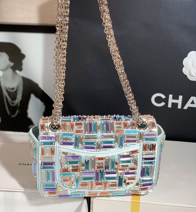 CC original sequins mini flap bag AS3523 multicolor