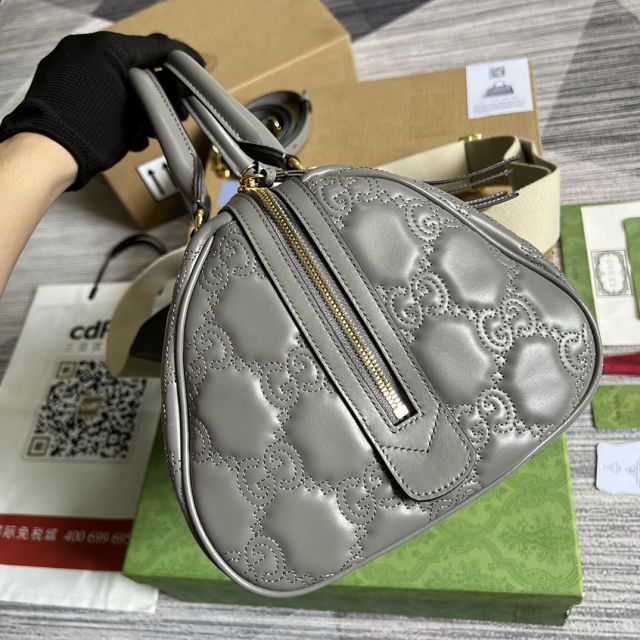 GG original matelasse leather medium bag 702242 grey