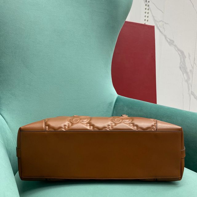 2023 GG original matelasse leather medium tote bag 631685 brown