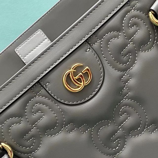 GG original matelasse leather medium tote bag 631685 grey