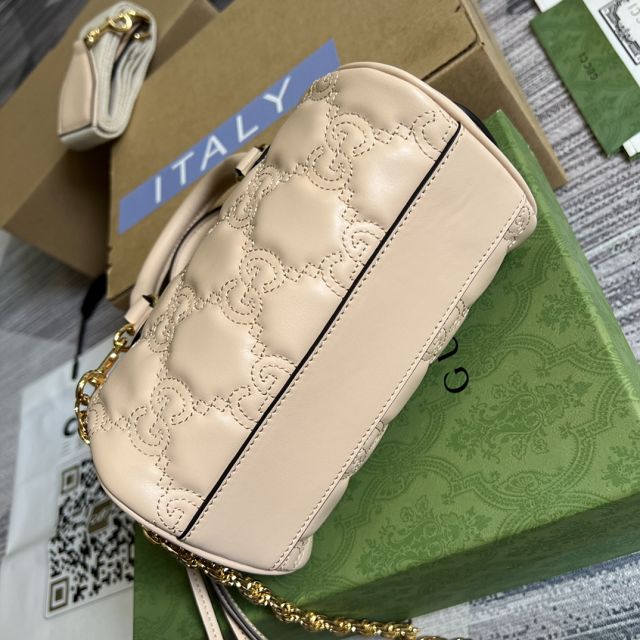 2023 GG original matelasse leather mini bag 702251 beige