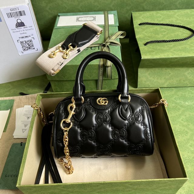 2023 GG original matelasse leather mini bag 702251 black