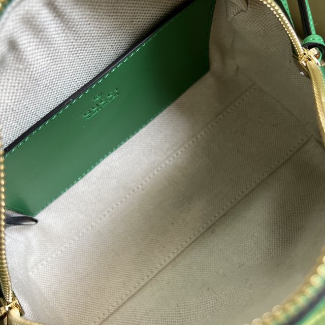 2023 GG original matelasse leather mini bag 702251 green