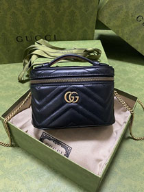 GG original calfskin mini top handle bag 699515 black