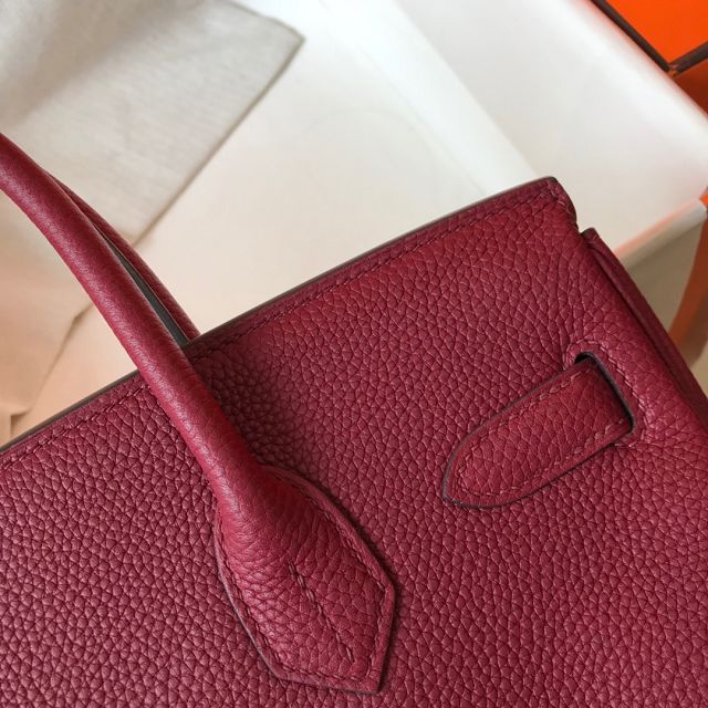 Hermes original togo leather birkin 35 bag H35-1 rouge grenat