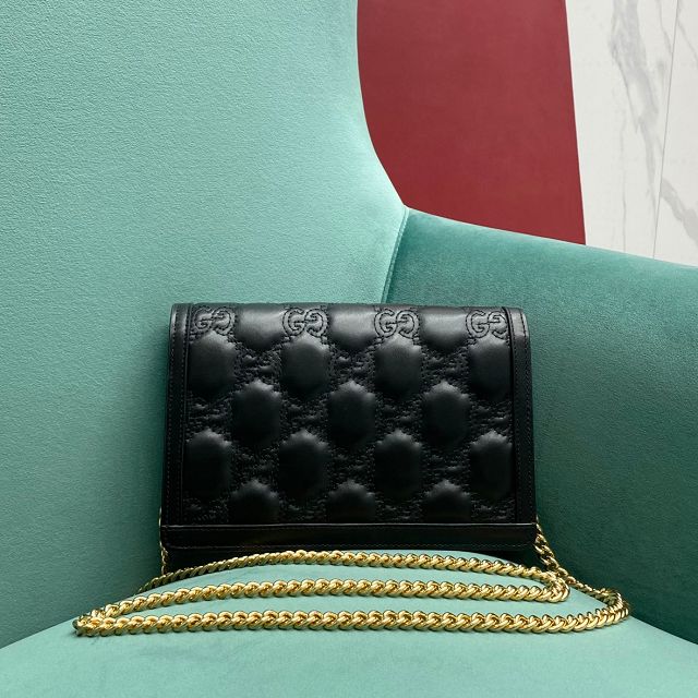 GG original matelasse leather chain wallet 723787 black