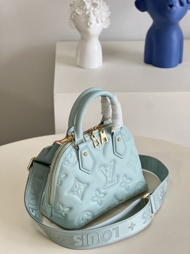 Louis vuitton original calfskin alma BB handbag M20855 water green