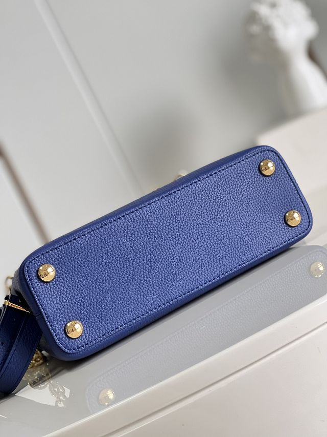 Louis vuitton original calfskin capucines BB handbag M20815 blue