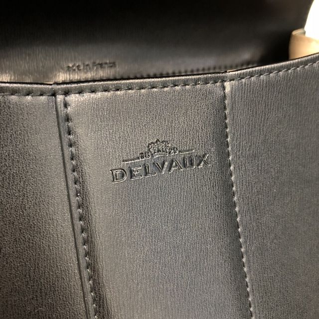 Delvaux original box calfskin brillant bag MM AA0555 allblack