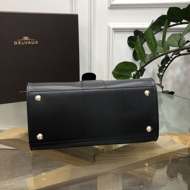 Delvaux original box calfskin brillant bag MM AA0555 black