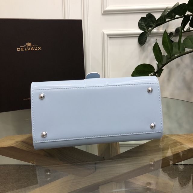 Delvaux original box calfskin brillant bag MM AA0555 ice blue