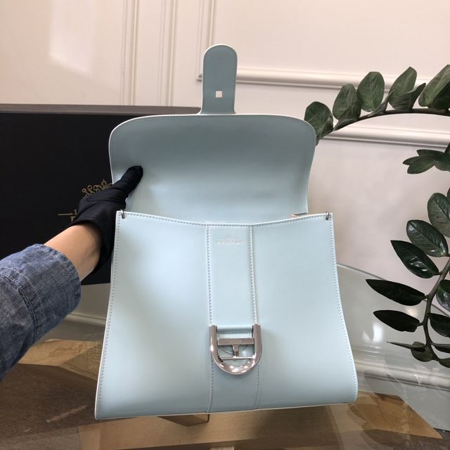 Delvaux original box calfskin brillant bag MM AA0555 light blue