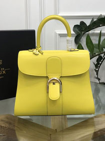 Delvaux original box calfskin brillant bag MM AA0555 yellow
