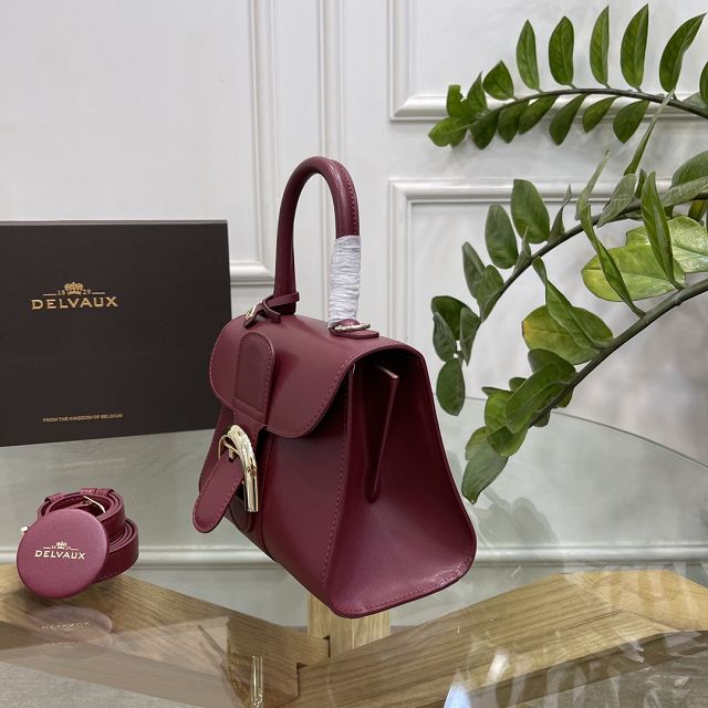 Delvaux original box calfskin brillant mini bag AA0406 bordeaux