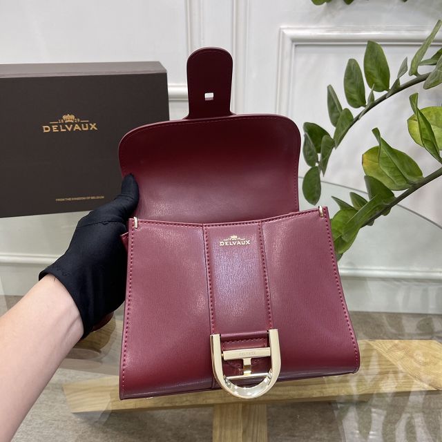 Delvaux original box calfskin brillant mini bag AA0406 bordeaux