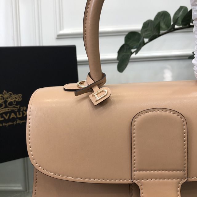 Delvaux original box calfskin brillant bag MM AA0555 beige