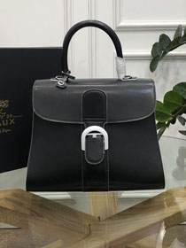 Delvaux original box calfskin brillant bag MM AA0555 black&white