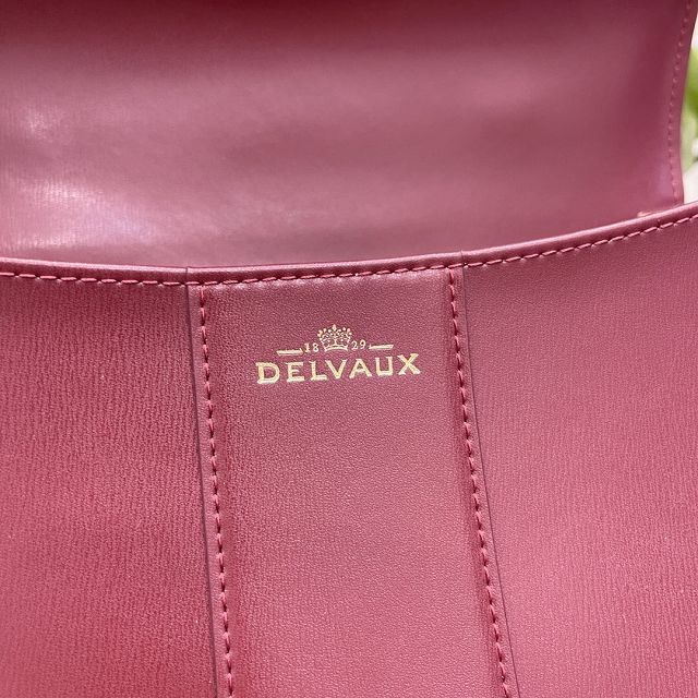 Delvaux original box calfskin brillant bag MM AA0555 bordeaux