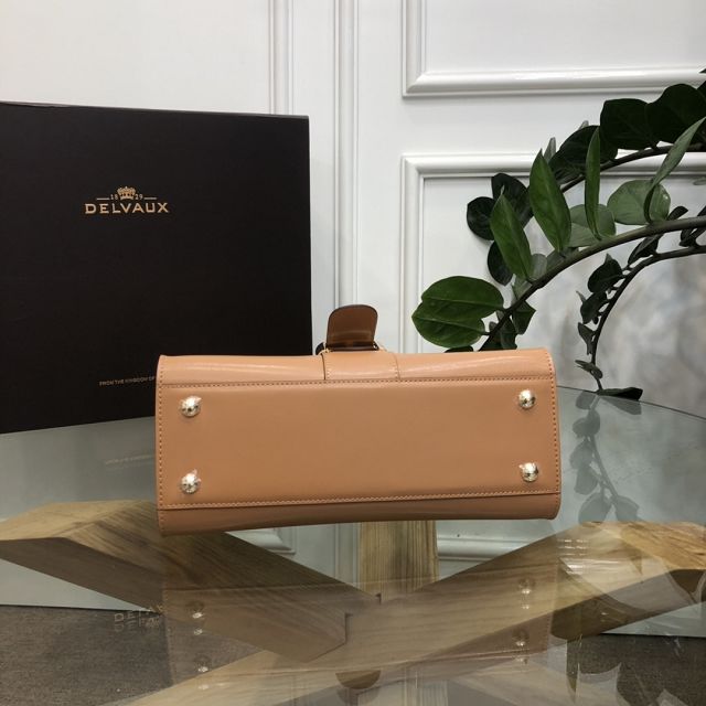 Delvaux original box calfskin brillant small bag AA0417 brown&beige