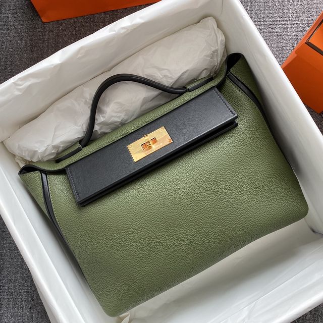 Hermes original togo leather small kelly 2424 bag HH03698 canopee