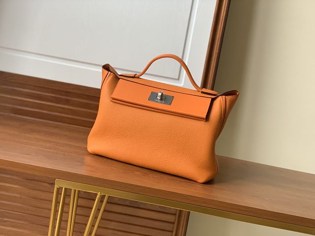 Hermes original togo leather small kelly 2424 bag HH03698 orange