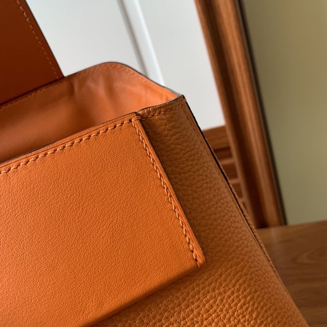 Hermes original togo leather kelly 2424 bag HH03699 orange