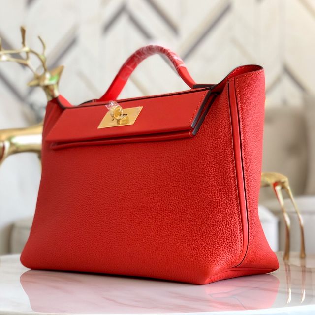 Hermes original togo leather small kelly 2424 bag HH03698 red