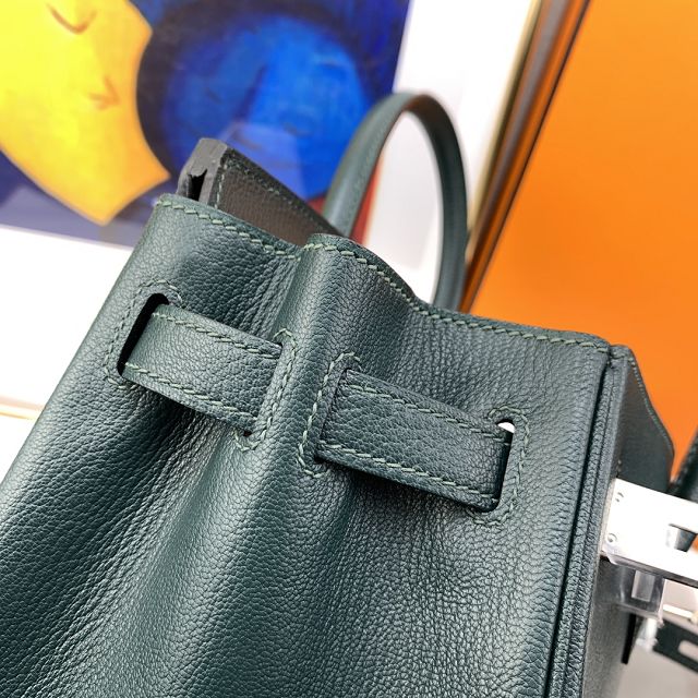Hermes handmade original chevre leather birkin 35 bag H350 vert cypres