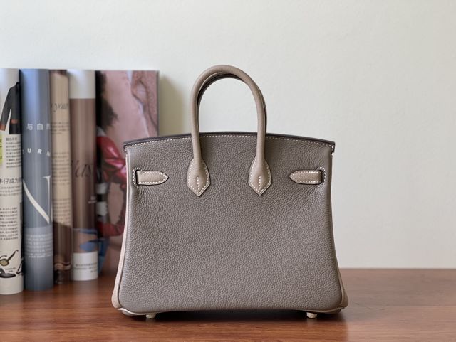 Hermes handmade original togo leather birkin bag BK0350 etoupe grey