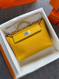 Hermes original togo leather small kelly 2424 bag HH03698 amber