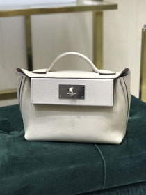 Hermes original togo leather small kelly 2424 bag HH03698 white