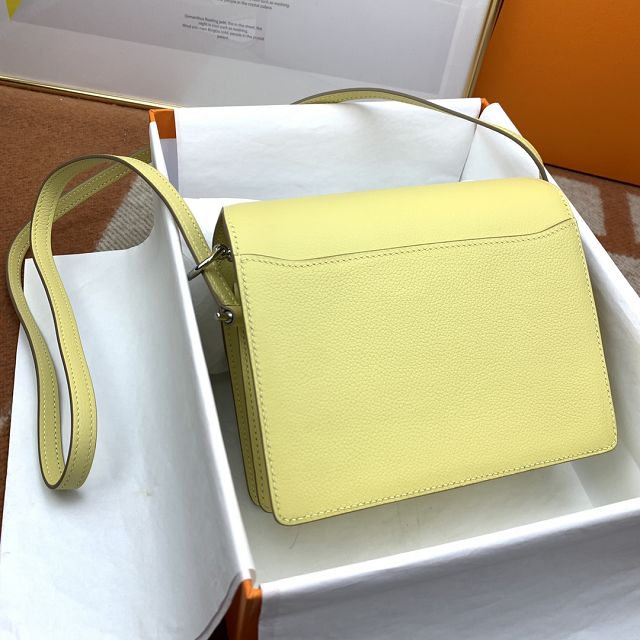 Hermes original evercolor leather roulis bag R18 jaune poussin