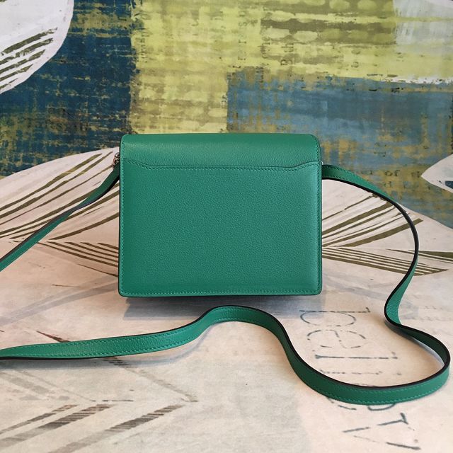 Hermes original evercolor leather roulis bag R18 vert verigo 