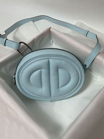 Hermes original swift leather roulis in-the-loop bag HR0019 blue brume