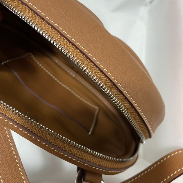 Hermes original swift leather roulis in-the-loop bag HR0019 gold brown