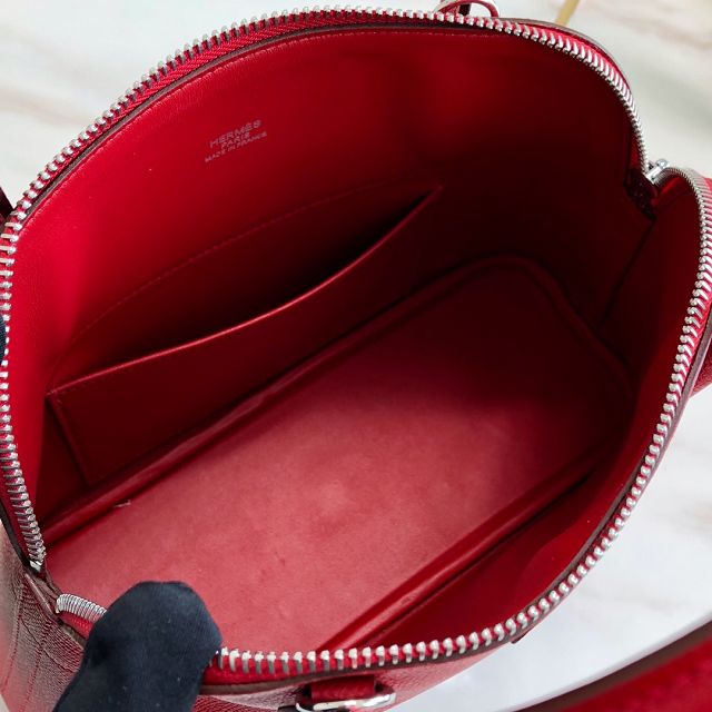 Hermes original epsom leather small bolide 27 bag B027 red
