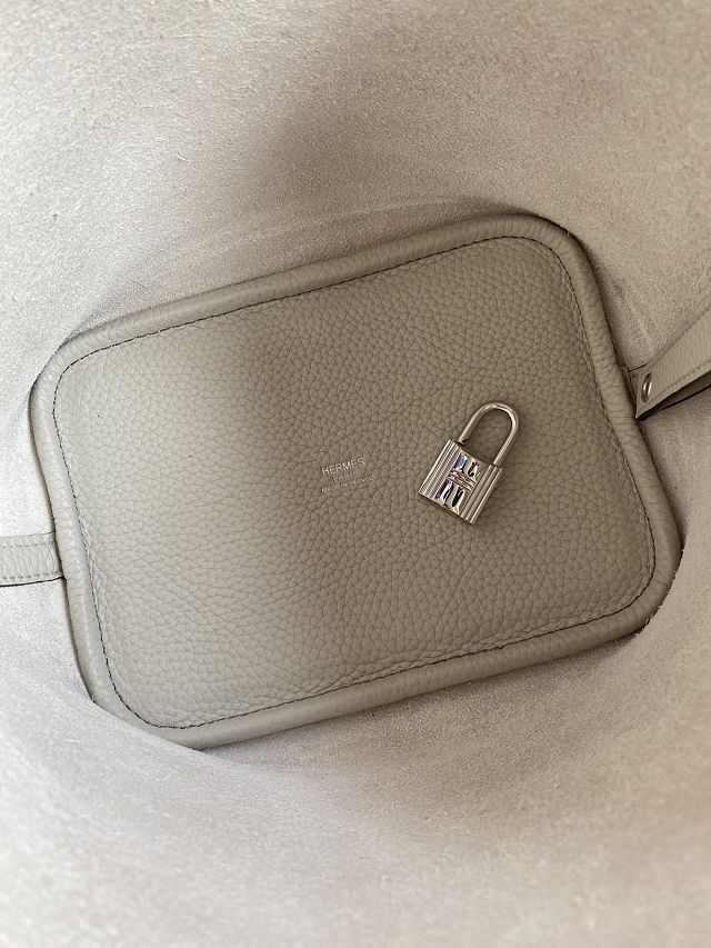 Hermes original togo leather small picotin lock bag HP0018 pearlash